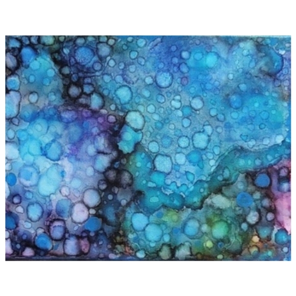 Hand Crafted Abstract Design 11x14 Inches Canvas Painting - Picture 4 of 4